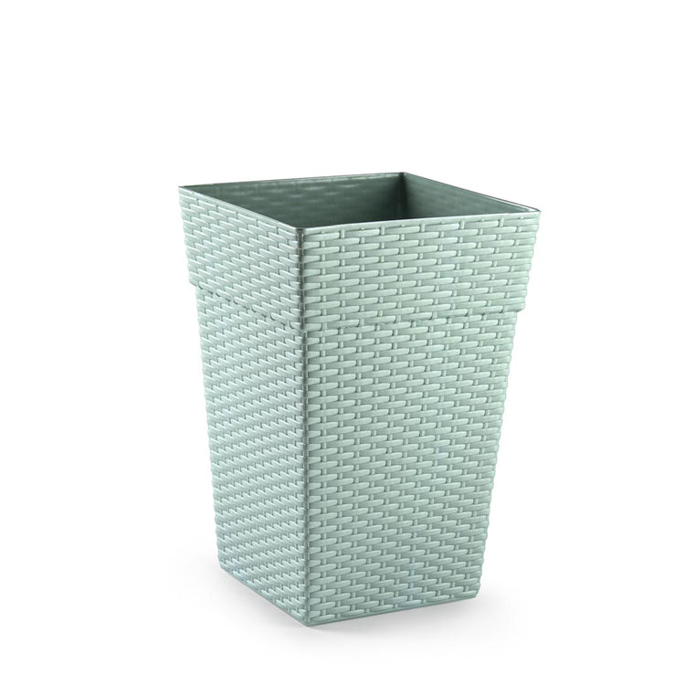 Maceta Cuadrada Grande De Polietileno 70x70 Gris Oscuro