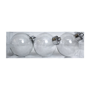 Set de 3 bolas navideñas transparentes - 9979-35