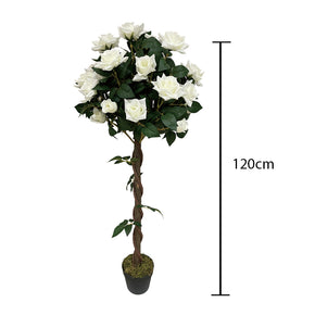 ARBOL DE FLOR ROSA BLANCA 120cm