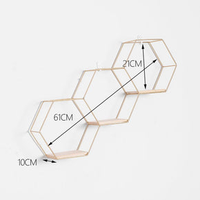 Estante Decorativo para Pared conjunto de 3 diagonal