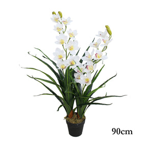 MACETA DE FLOR ORQUIDEA BLANCO 90cm (sin maceta)