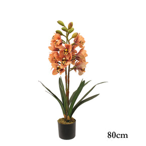 MACETA DE FLOR ORQUIDEA NARANJA 80cm (sin maceta)