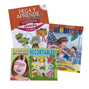 Pack Educativo de 3 Libros para Recortar y Pegar #1