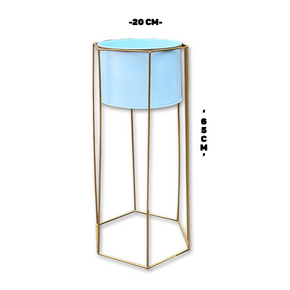 Maceta Hexagonal - Blanco 20x65cm