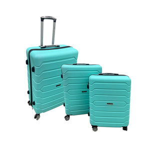 Set de 3 Maletas para Viaje con Ruedas Multidireccionales Turquesa