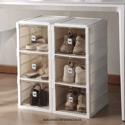 Zapatera Plegable de Acrílico 3 Niveles