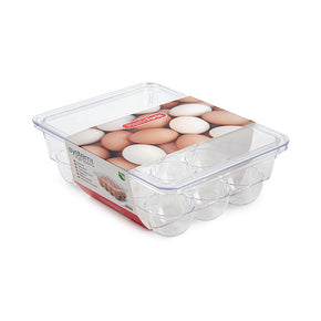 Huevera Cuadrada Transparente capacidad 12 huevos