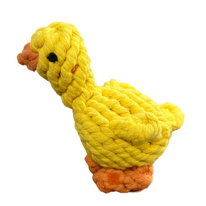 Juguete Patito para Mascota de Cuerda Trenzada