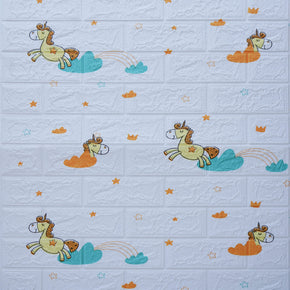 Papel Tapiz Decorativo 3D Autoadhesivo de Unicornios PA021 70x77cm