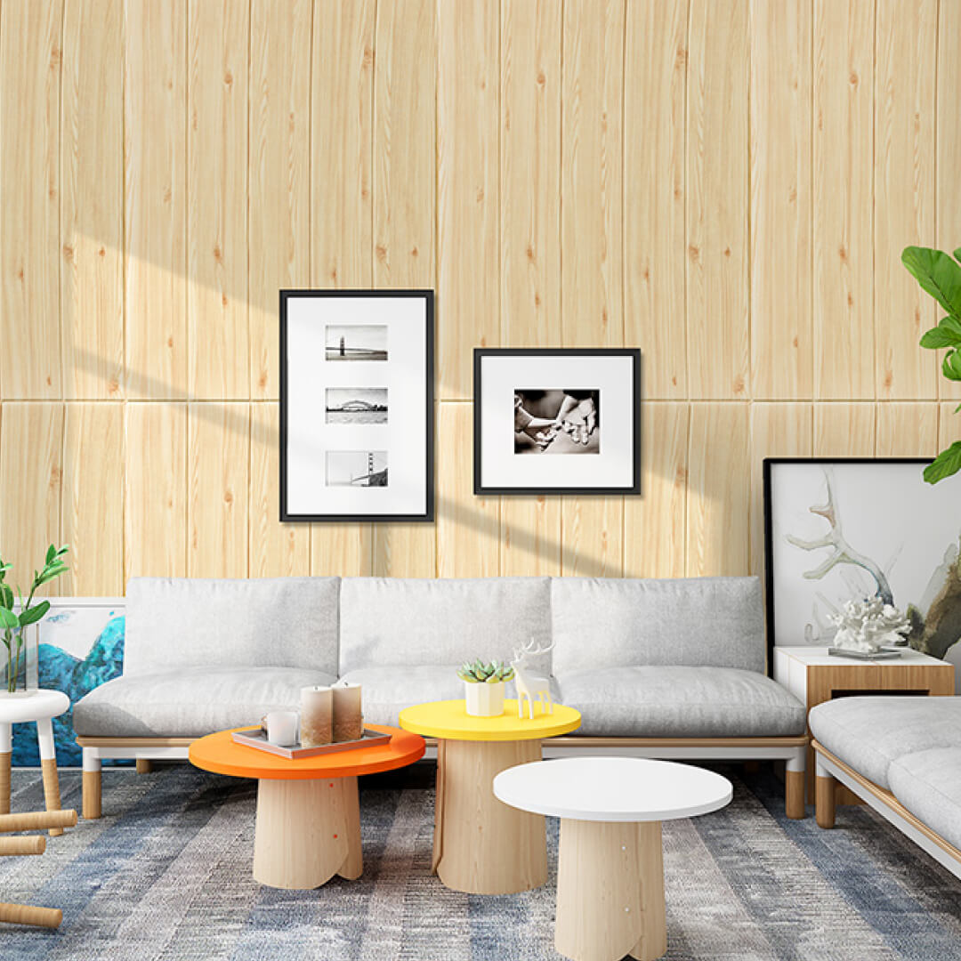  Papel tapiz autoadhesivo 3D para pared, removible, adhesivo de  contacto con madera de pino de Finlandia, textura de grano de madera de  pino natural, color beige y marrón, papel tapiz para