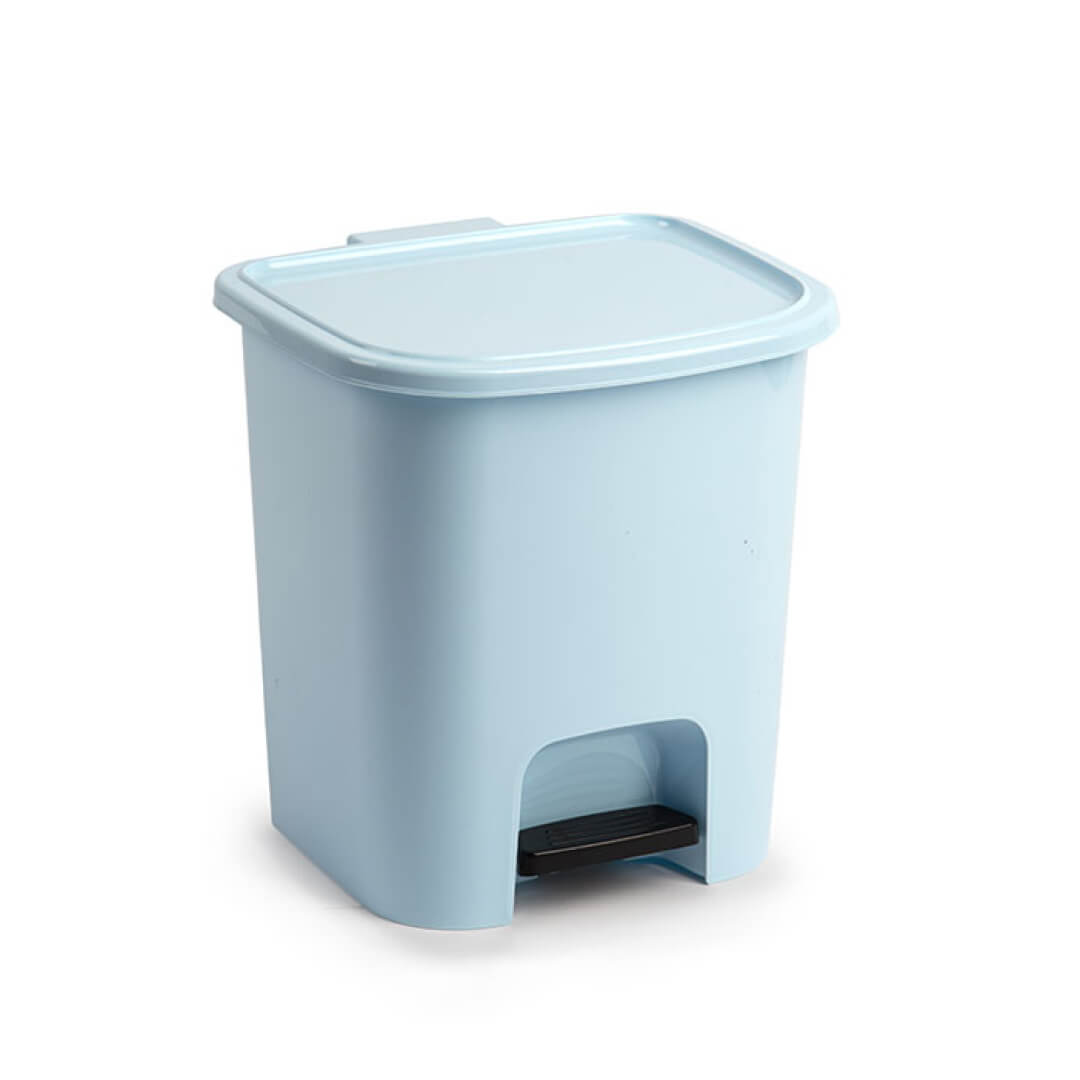 Papelera baño azul con pedal 5L