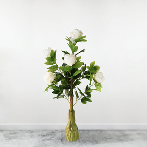 Árbol Artificial con Rosas Blancas 90cm (sin maceta)