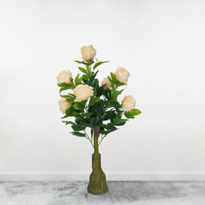 Árbol Artificial con Rosas de Color Crema 95cm (sin maceta)